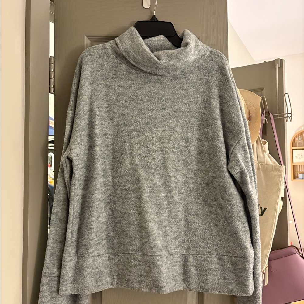 Cozy Gray Turtleneck Sweater